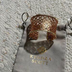 Kendra Scott Rose Gold Filigree Cuff Bracelet